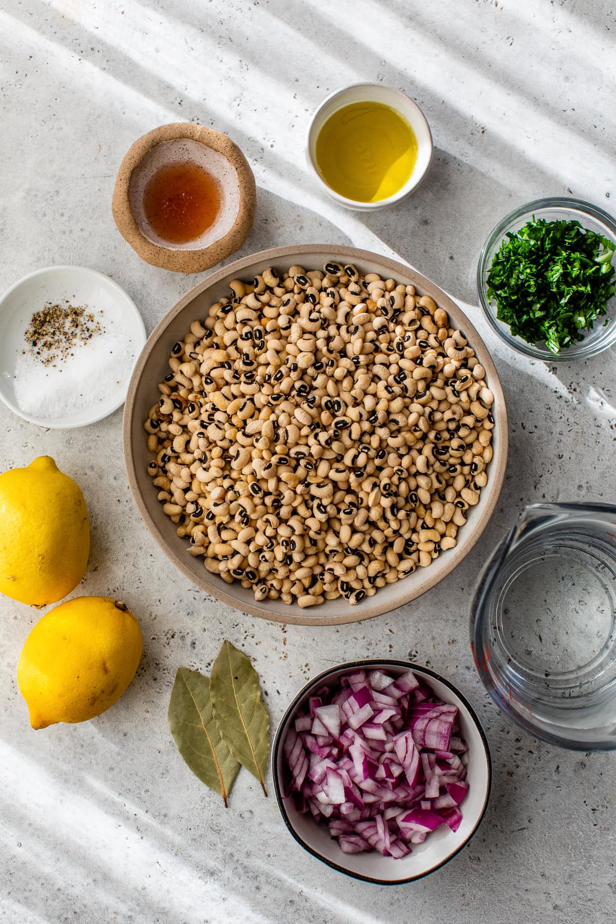 Black Eyed Peas Salad ingredients