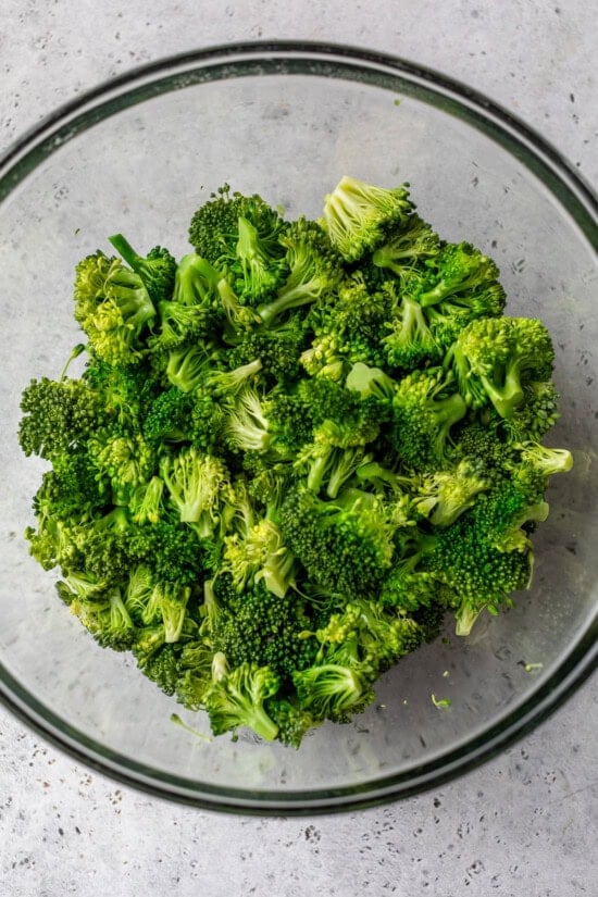 Steam the broccoli.