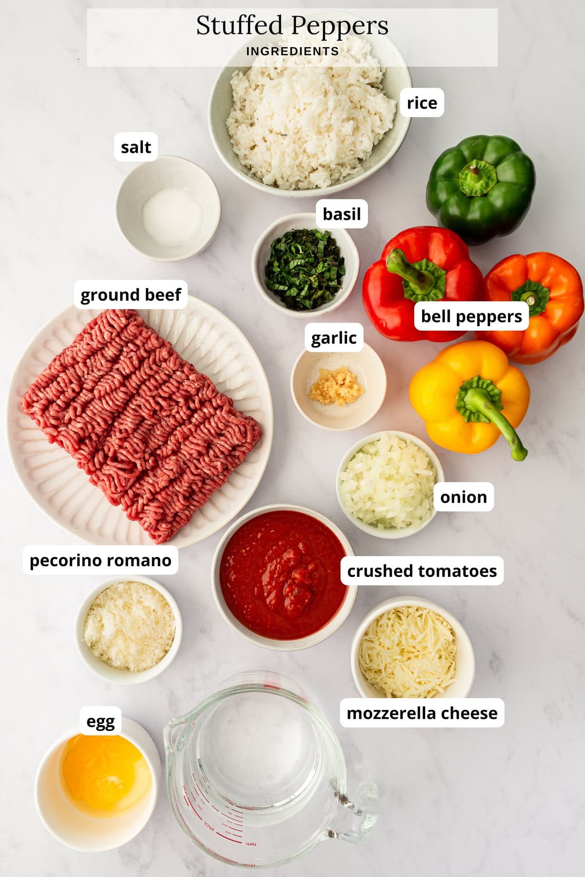 Stuffed Peppers ingredients