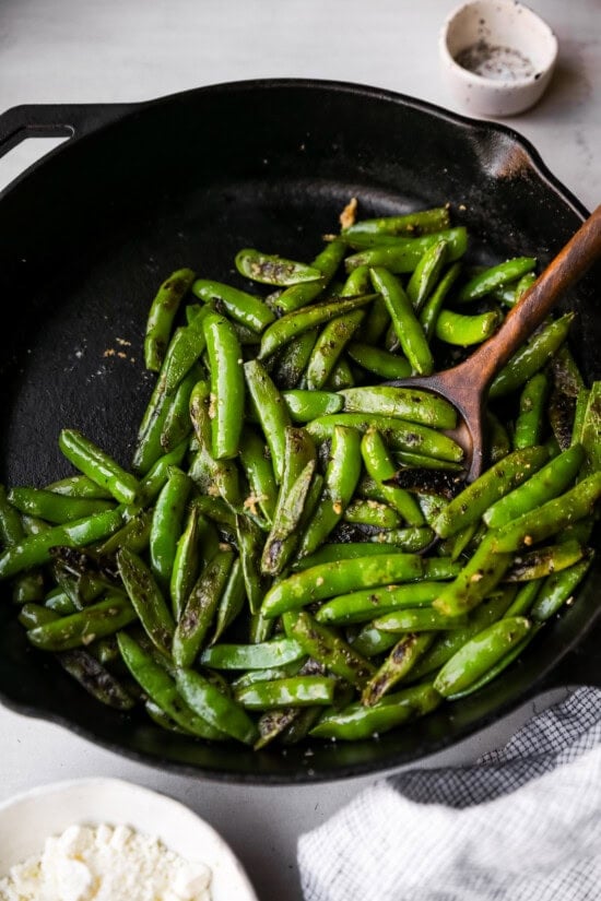 Charred Sugar Snap Peas