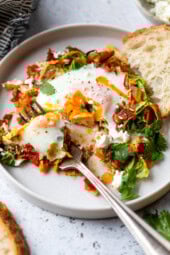 Shakshuka with Brussels and Feta Cheese