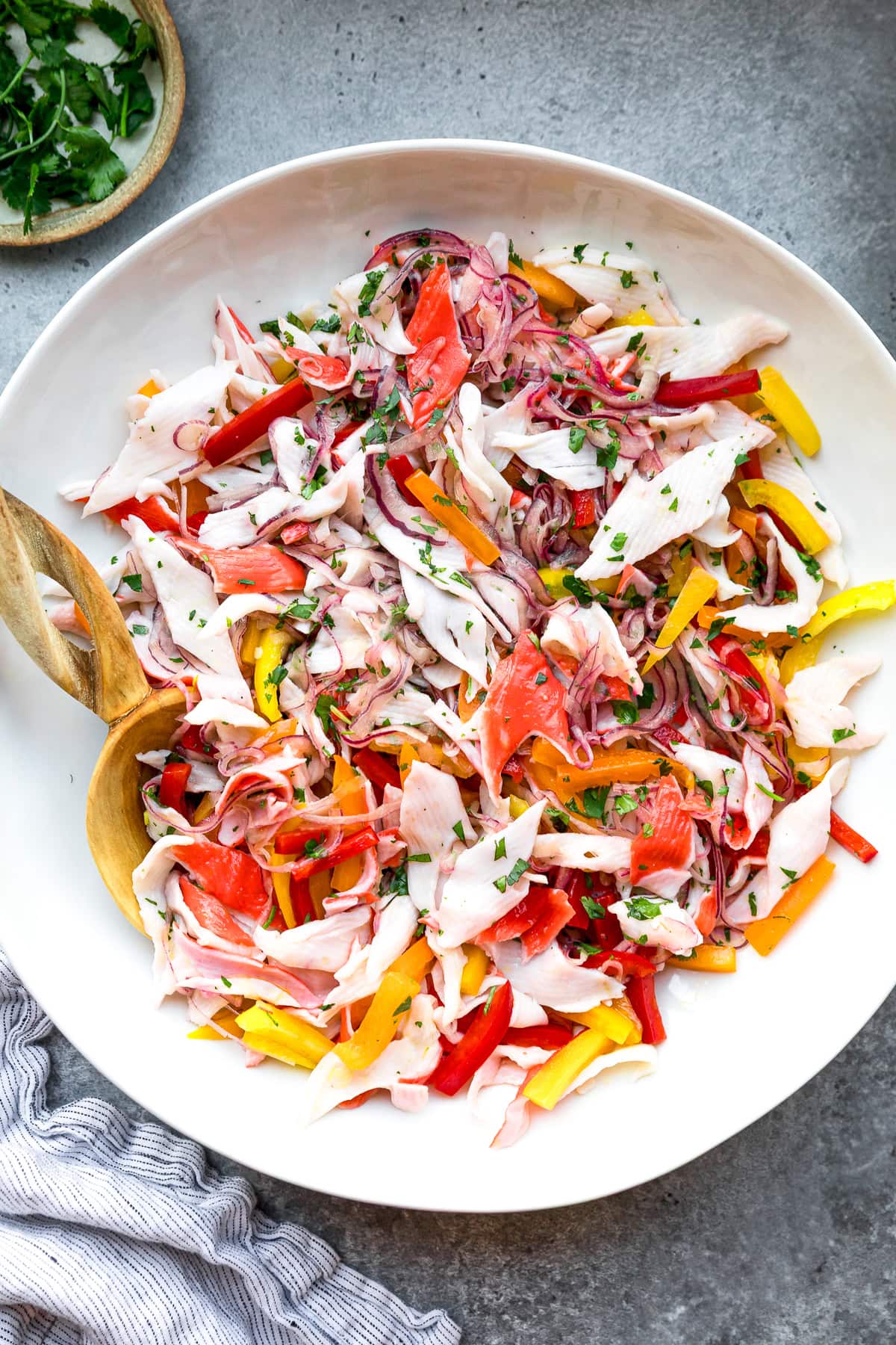Crab Salad recipe with Bell Peppers and Lime