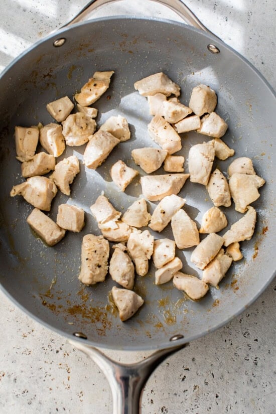 Saute the chicken breast