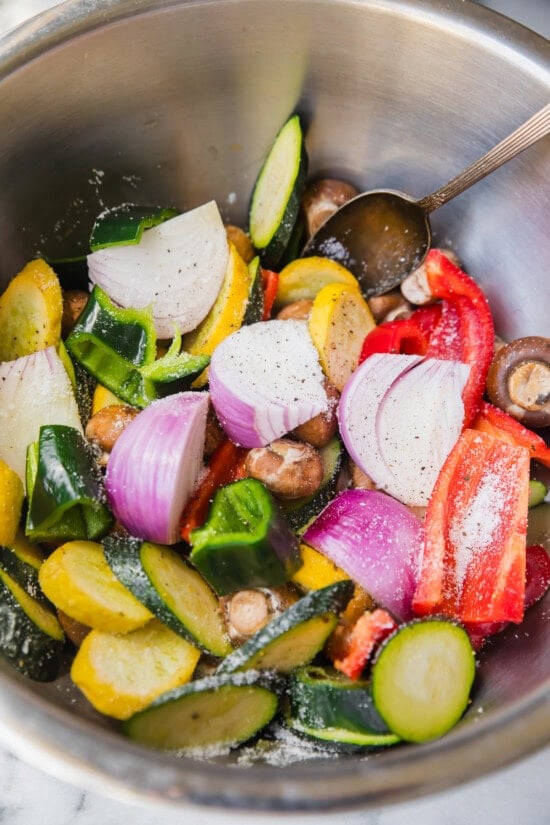 Season the vegetables