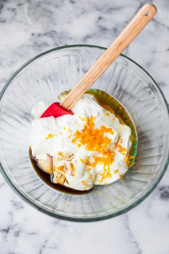 Make the yogurt filling