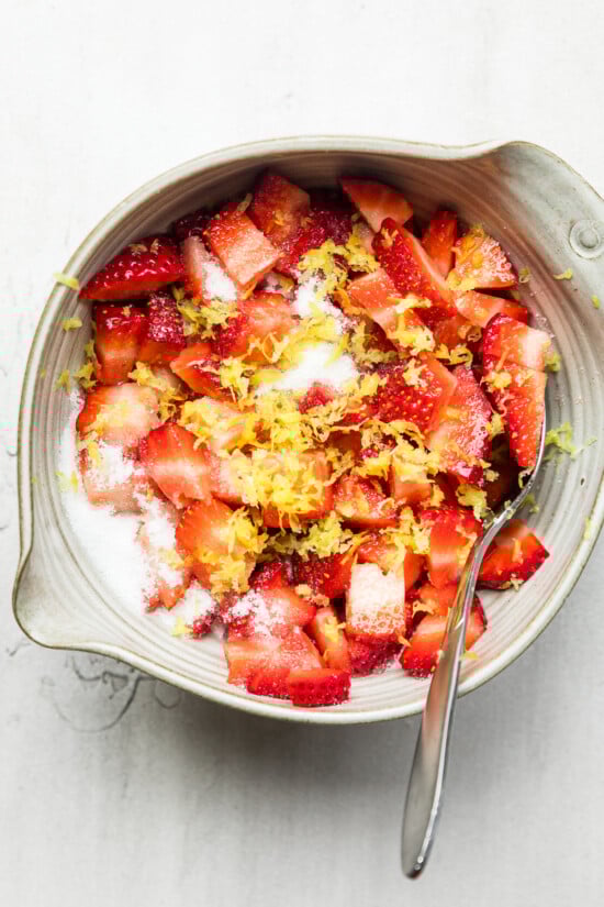 mascerate the strawberries