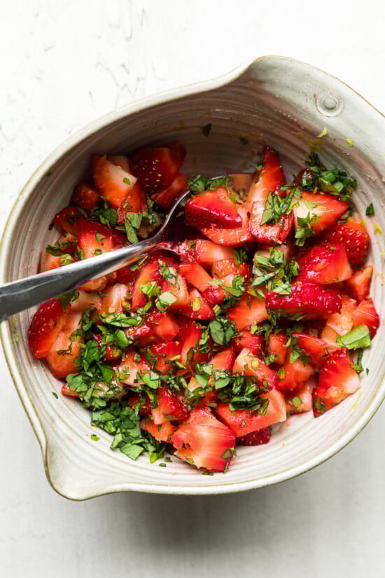 Strawberries and mint