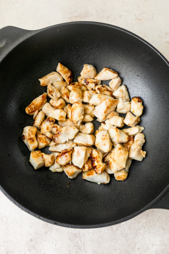 Saute the chicken breast.