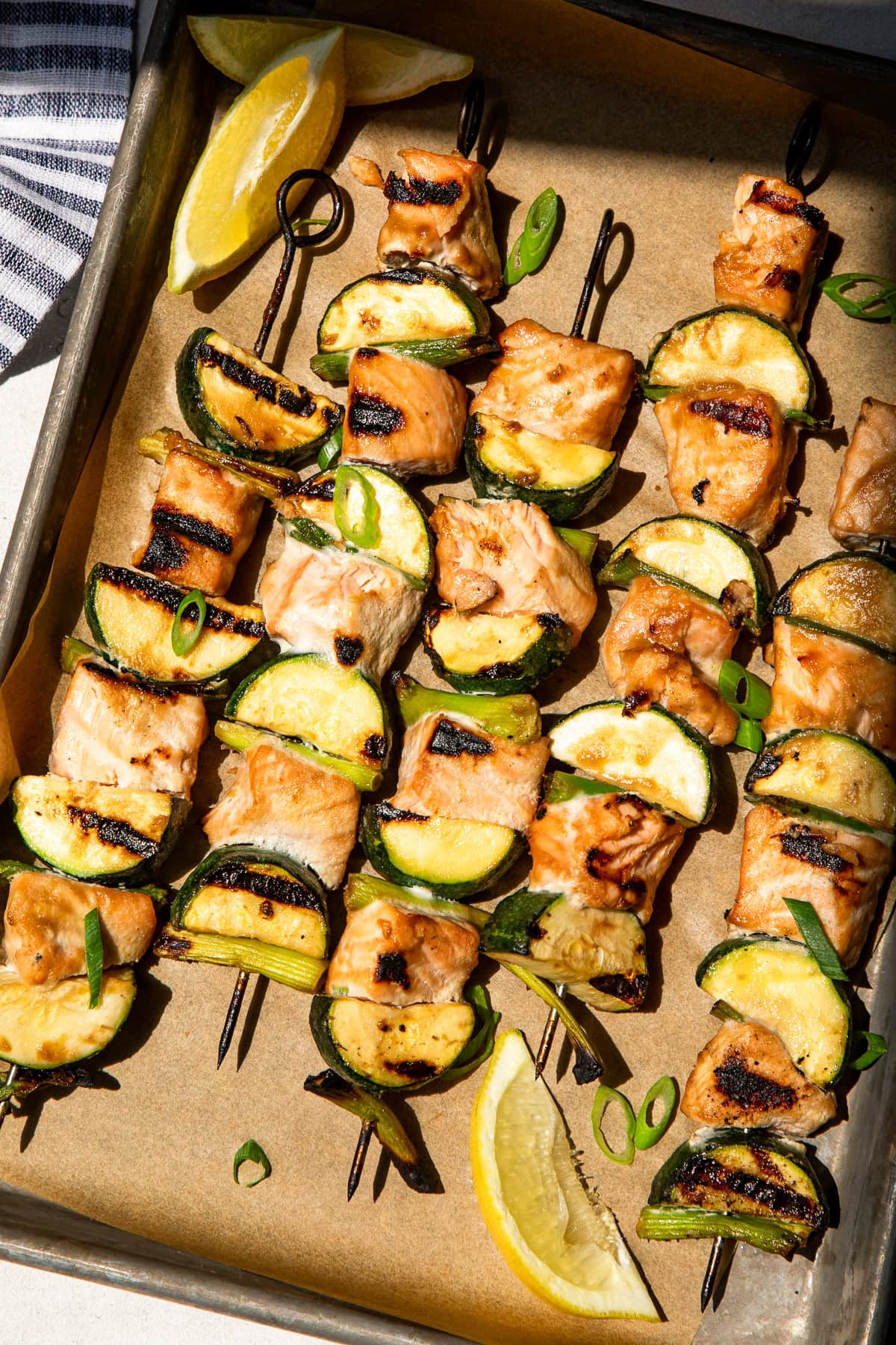 Miso Salmon Skewers
