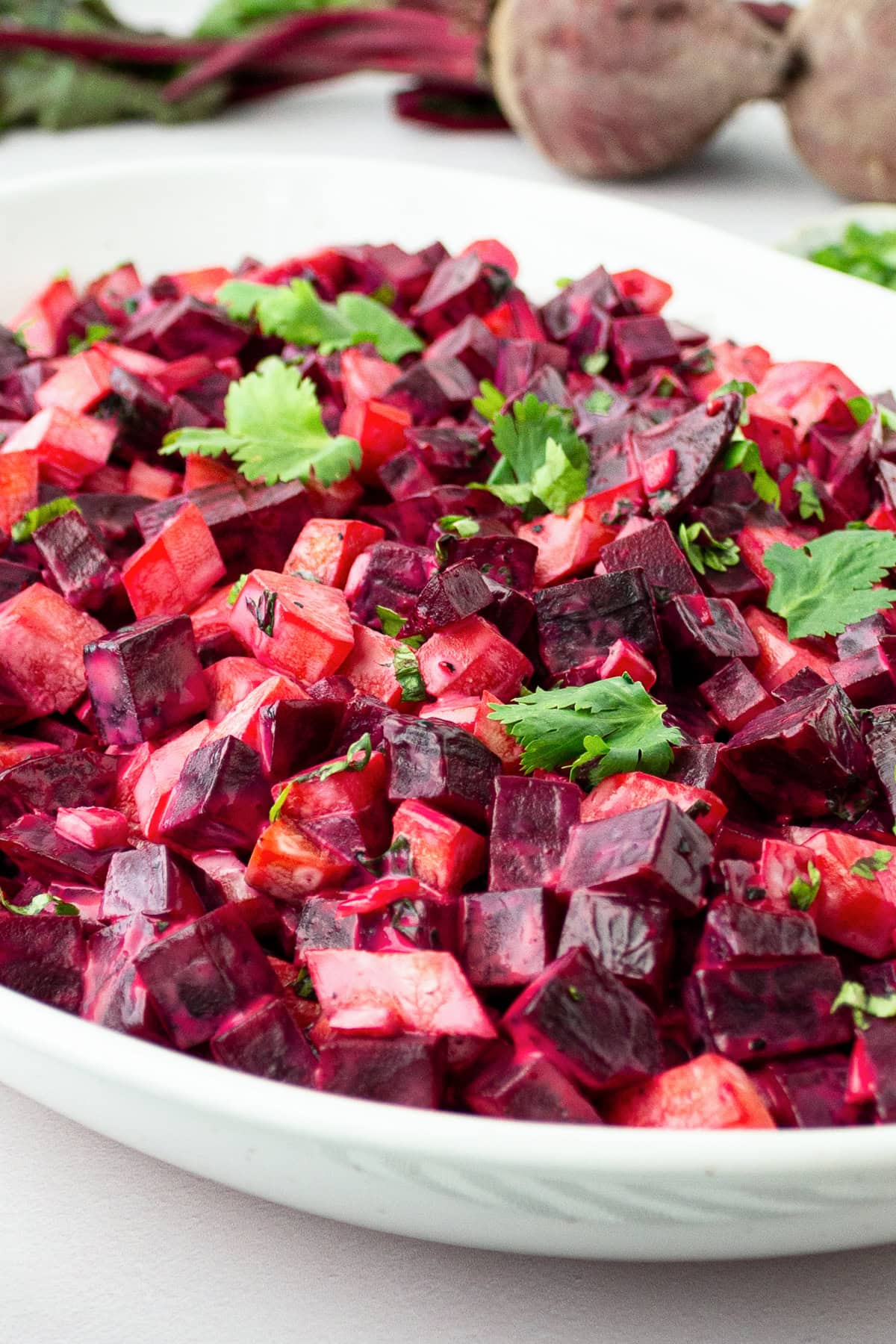 Beet Salad with carrots and cilantro