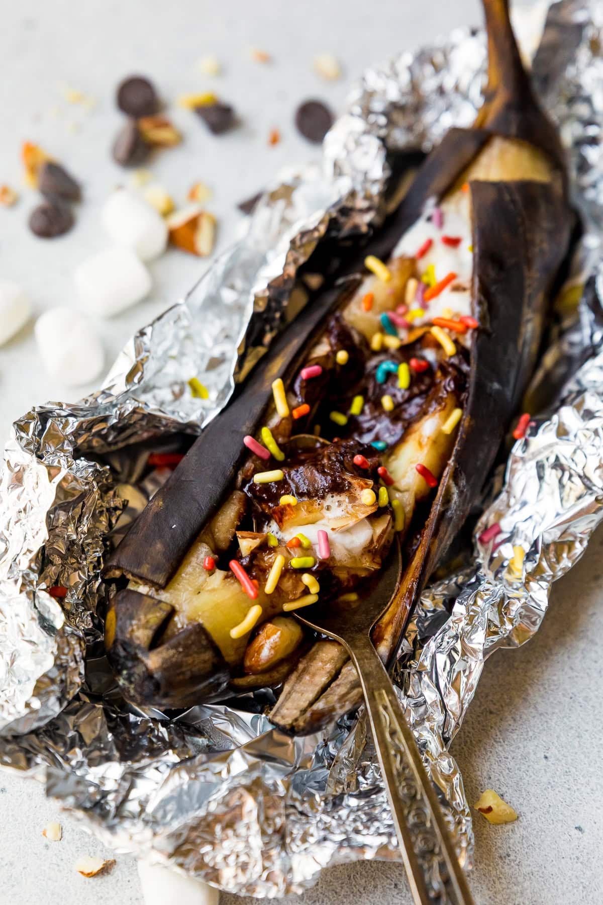 Grilled Bananas in foil