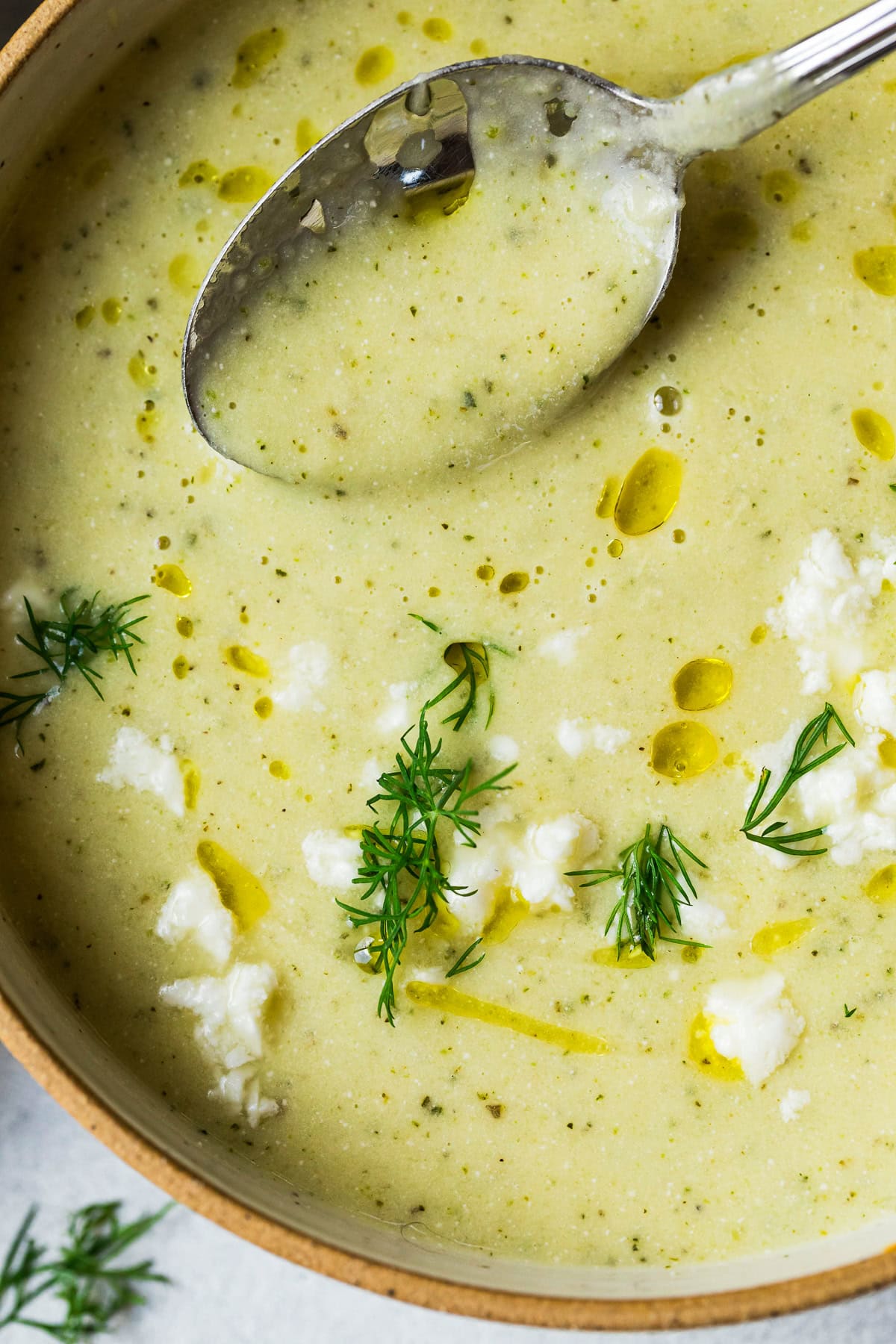 Zucchini Feta Soup