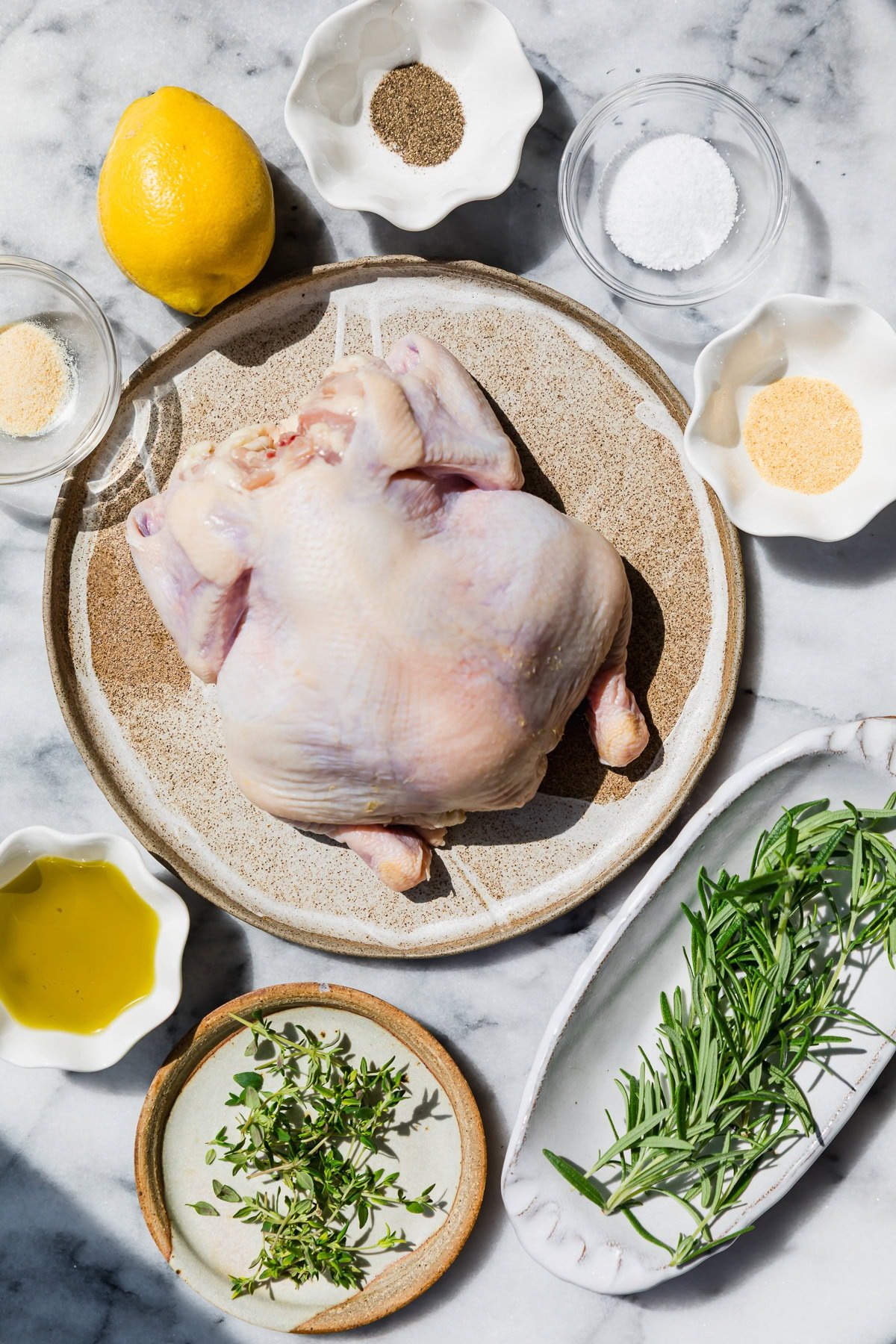 Cornish Hen with ingredients