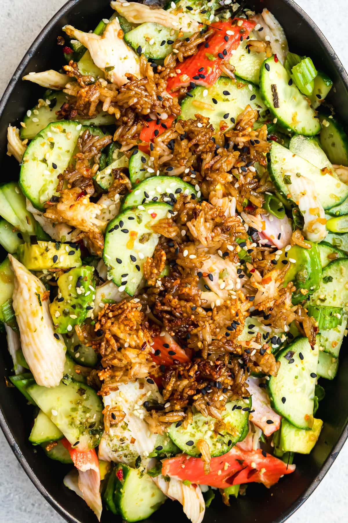 California Roll Cucumber Salad