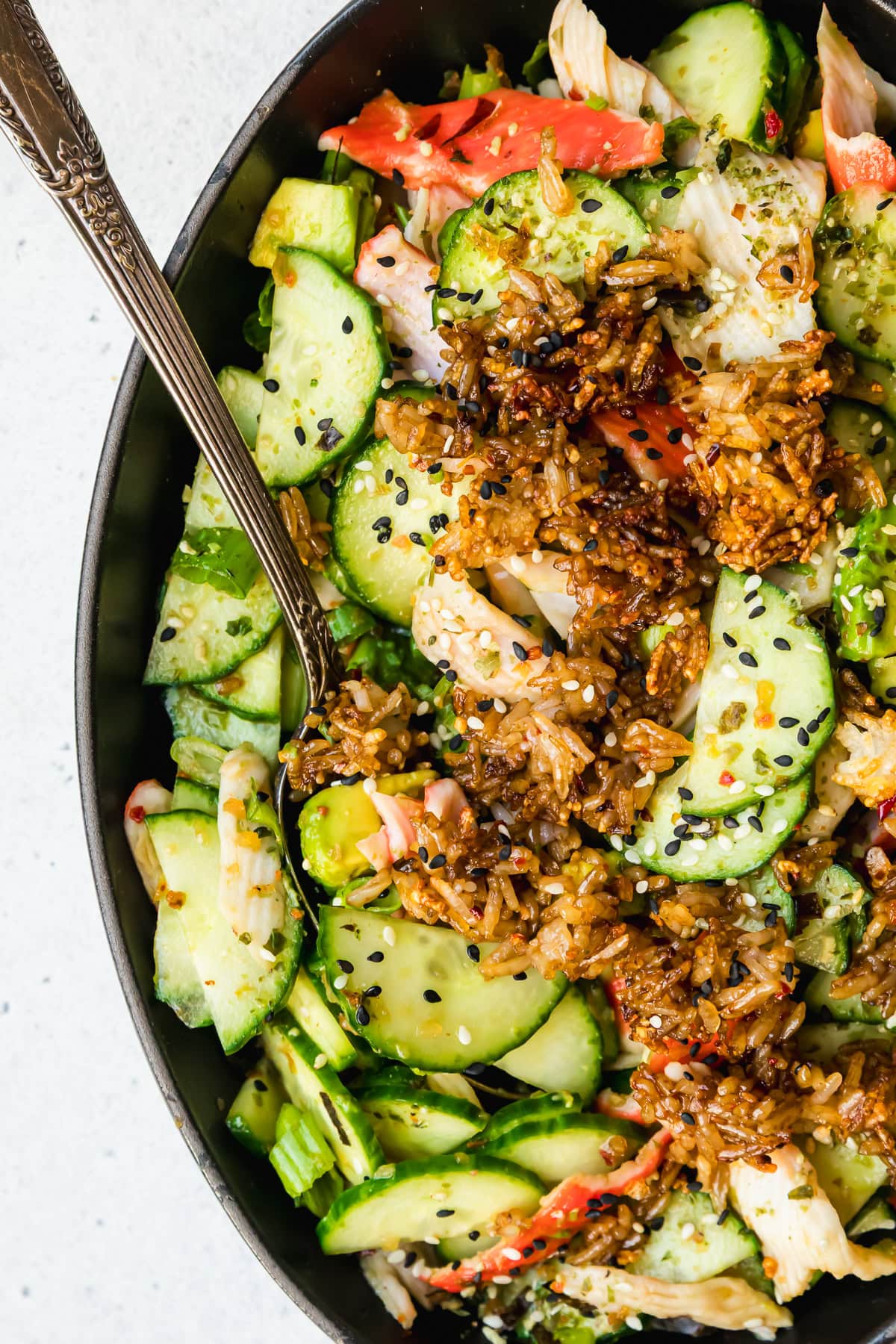California Roll Cucumber Salad