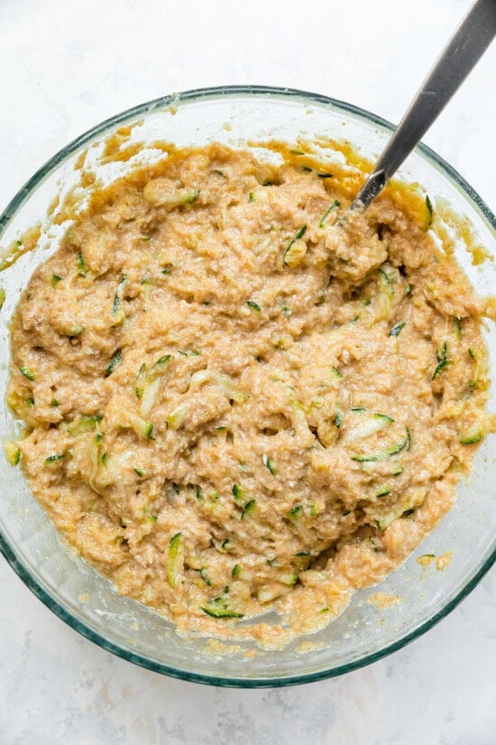 Combine the wet and dry ingredients to make the batter