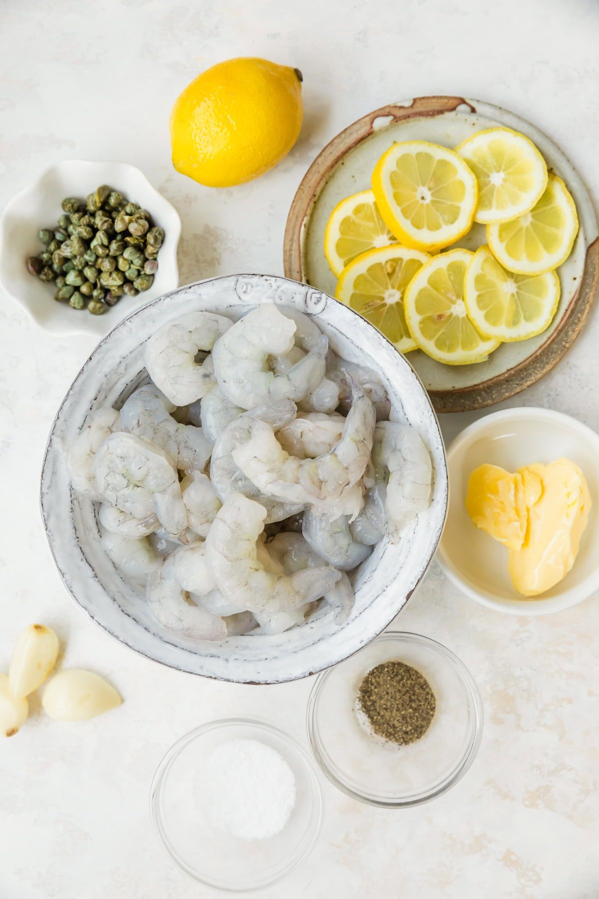 Shrimp Piccata ingredients