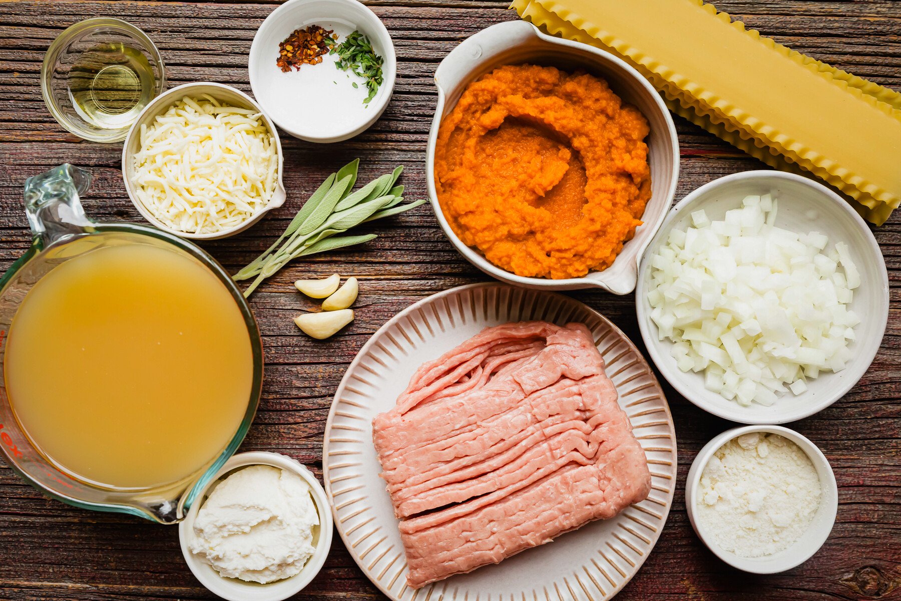 Ingredients Pumpkin Lasagna