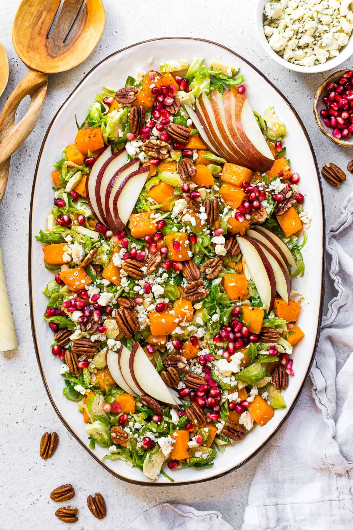 Butternut Squash Salad with Brussels Sprouts and Pears