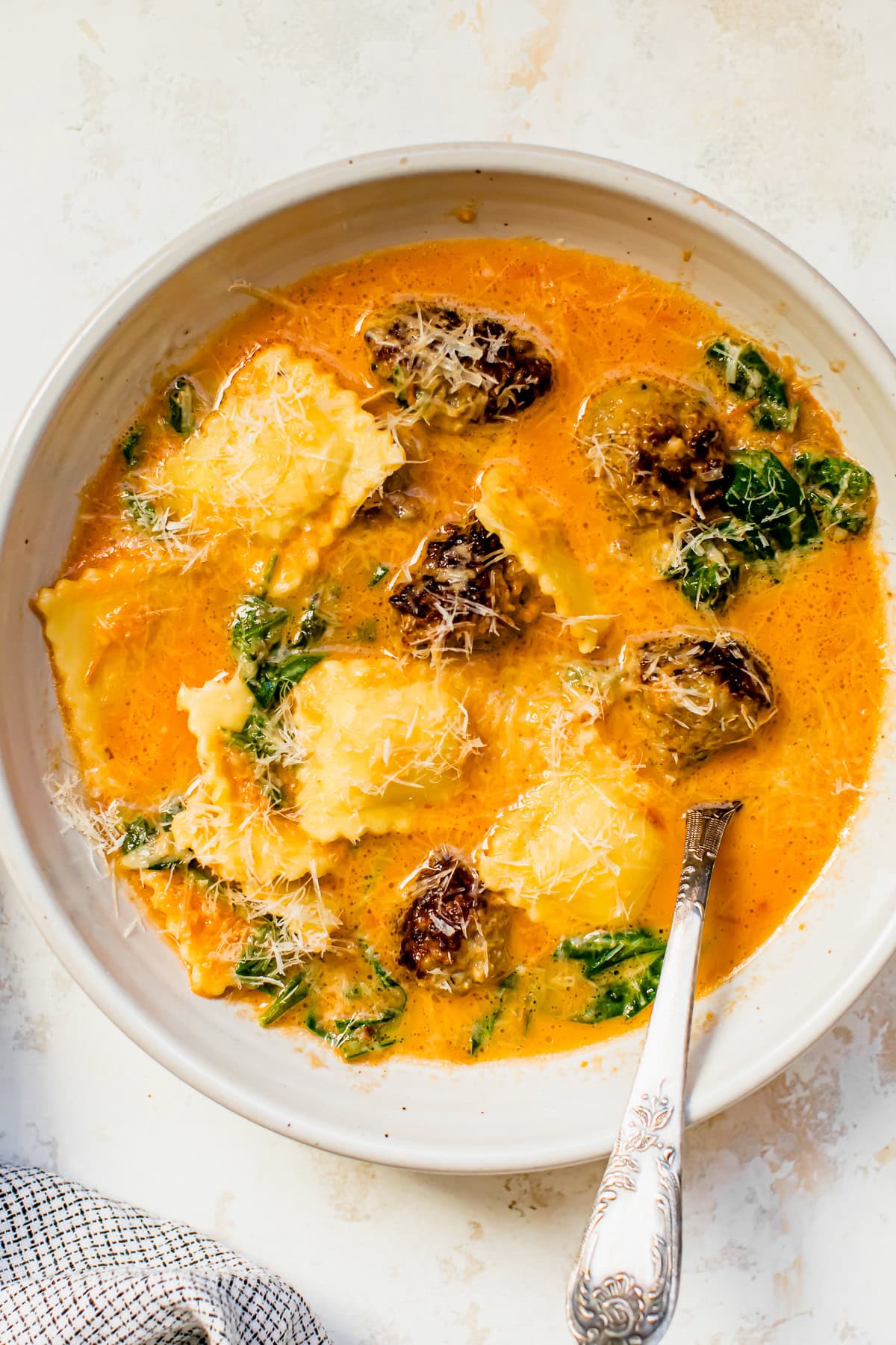 Ravioli Soup with Sausage