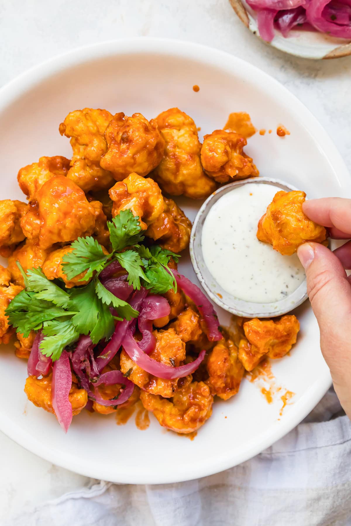 Honey Sriracha Cauliflower Wings