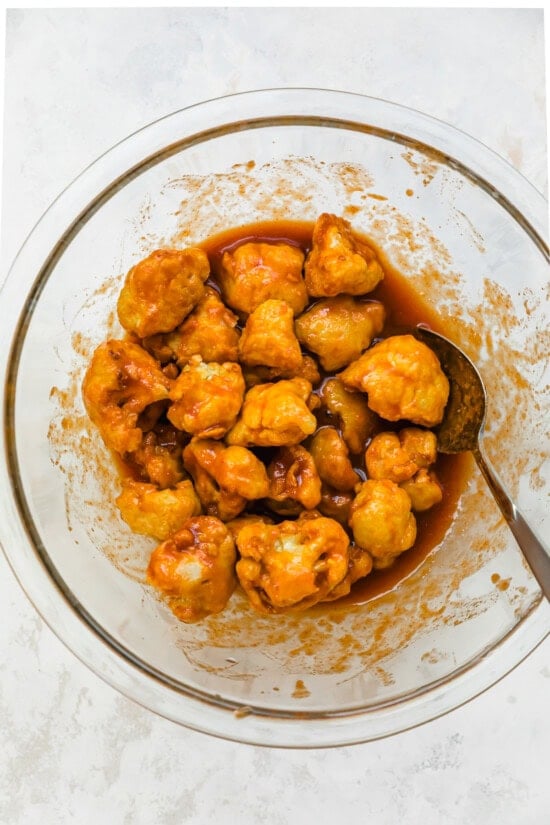 Air Fryer Cauliflower Wings with Honey Sriracha Sauce