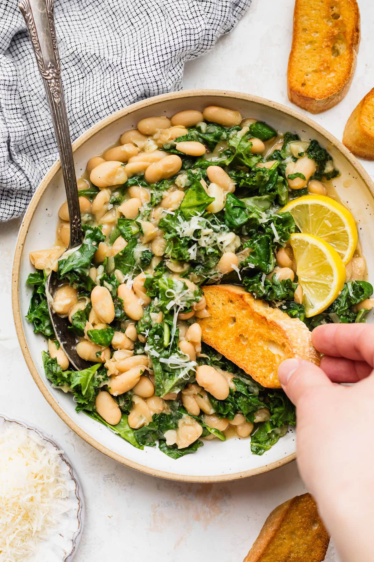 Beans and Greens (Cannellini Beans with Kale + Spinach)