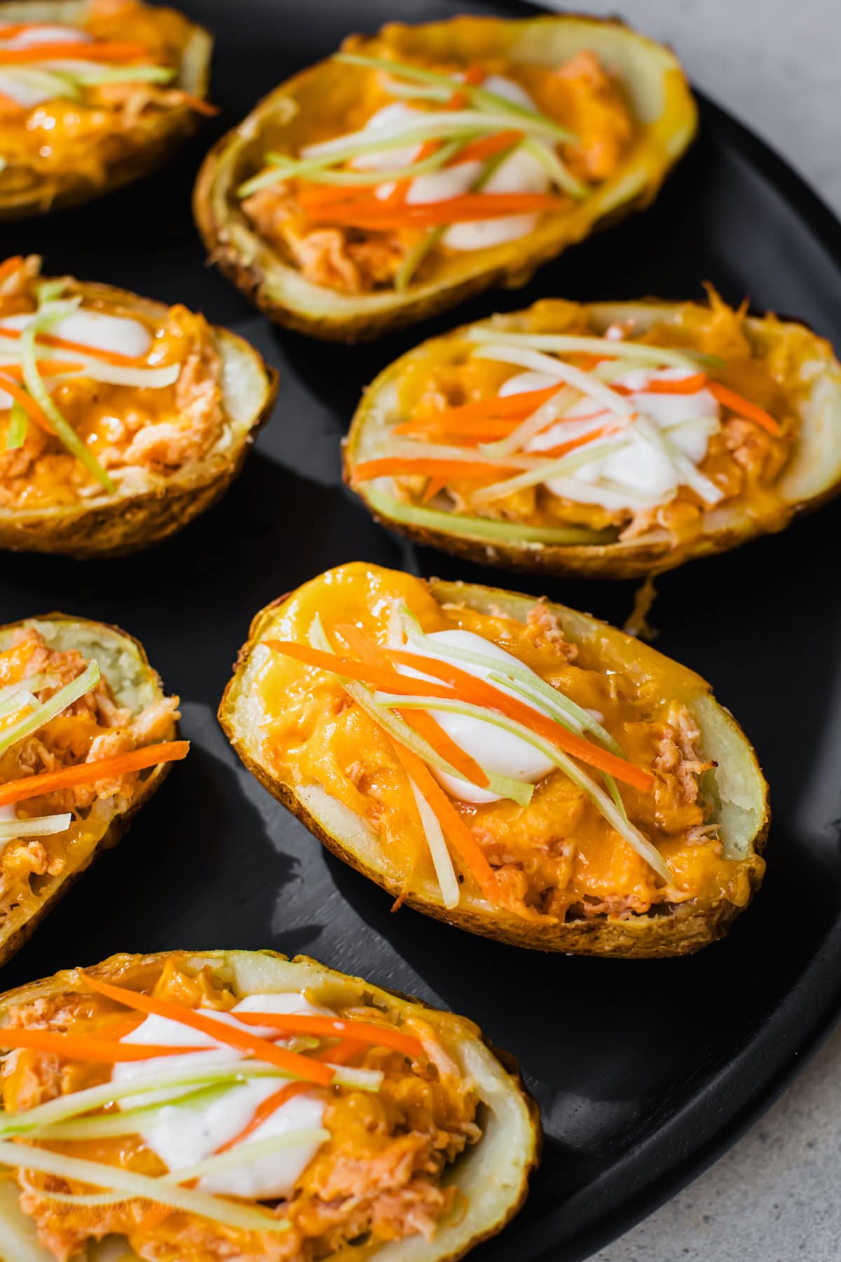Buffalo Chicken Potato Skins