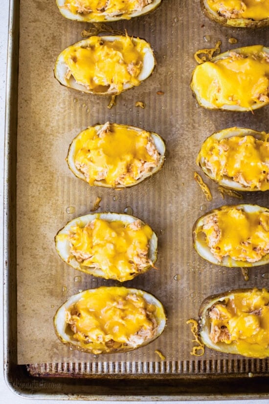 bake Buffalo Chicken Potato Skins until melted