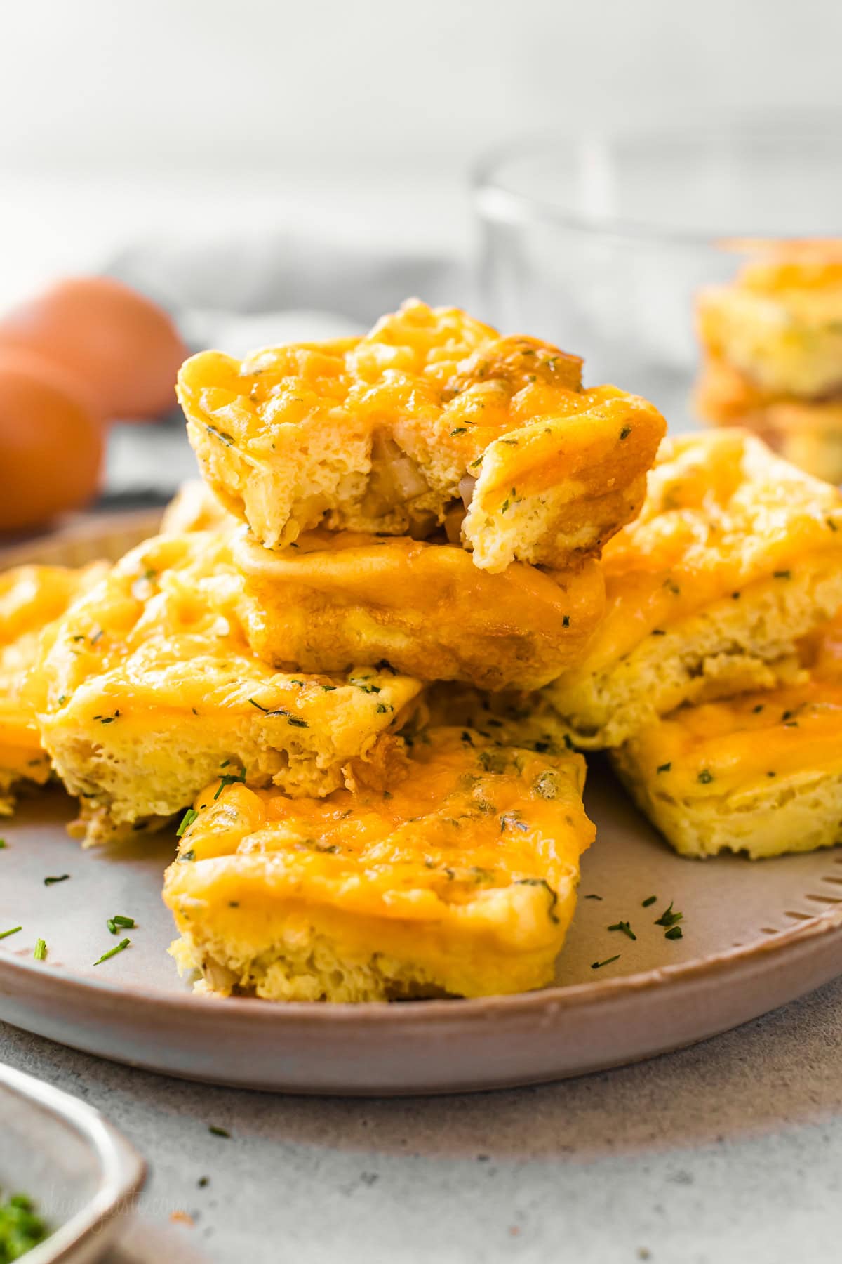 Copycat Starbucks Potato Cheddar and Chive Egg Bites
