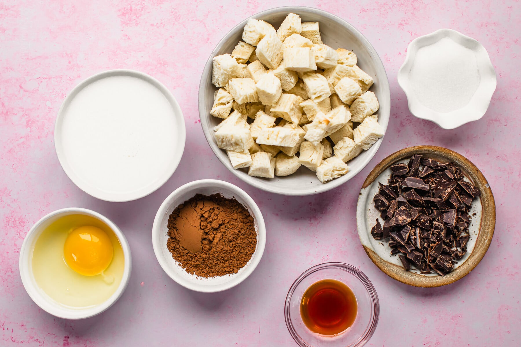 Chocolate Bread Pudding ingredients
