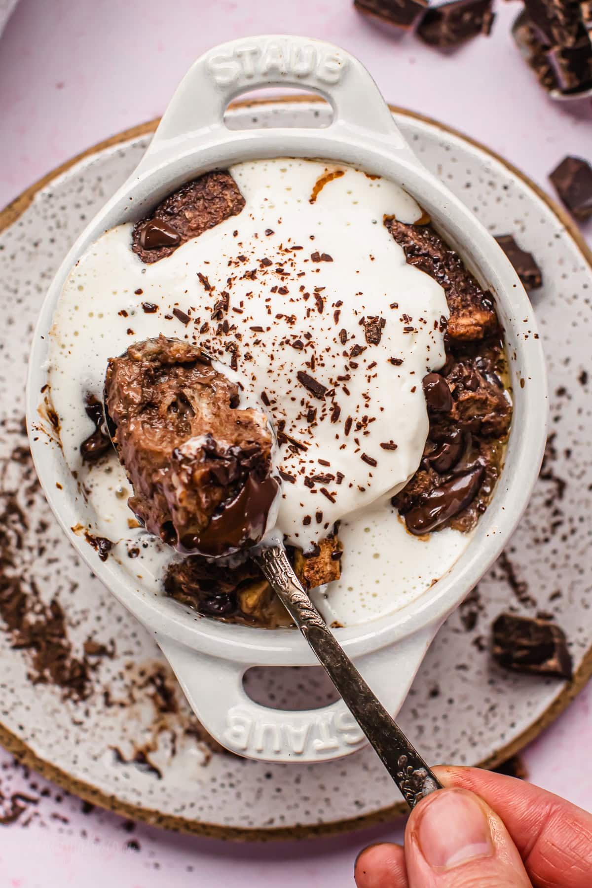 Dark Chocolate Bread Pudding