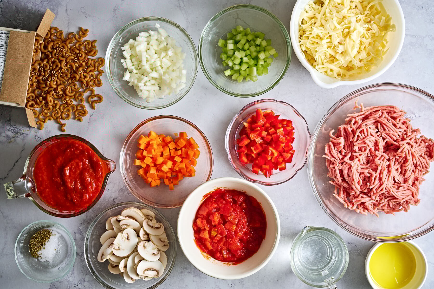 Macaroni Casserole ingredients