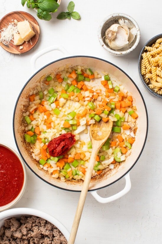 Sauteeing veggies in skillet