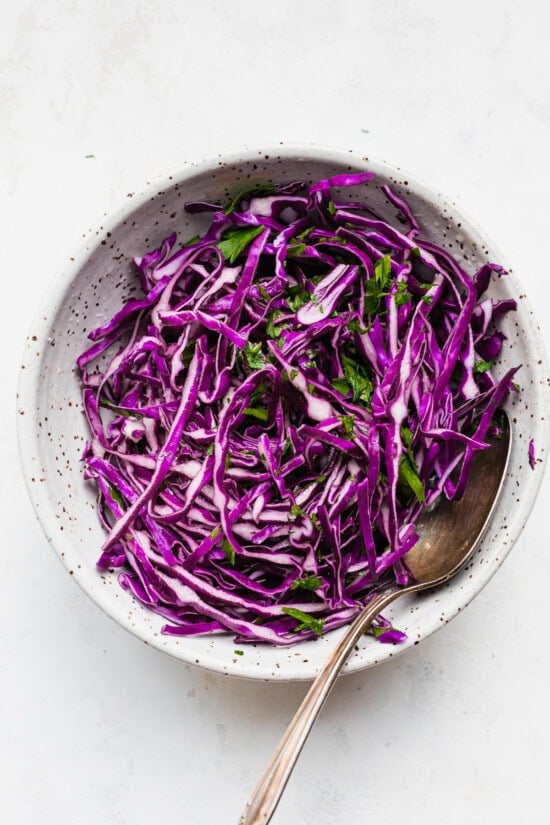Make the cabbage slaw