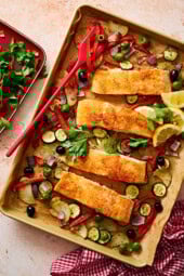 Sheet Pan Mediterranean Salmon