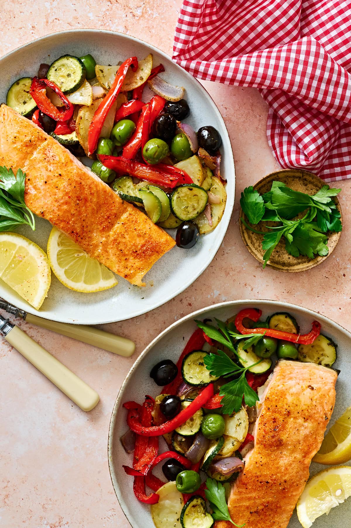 Mediterranean Salmon and vegetables