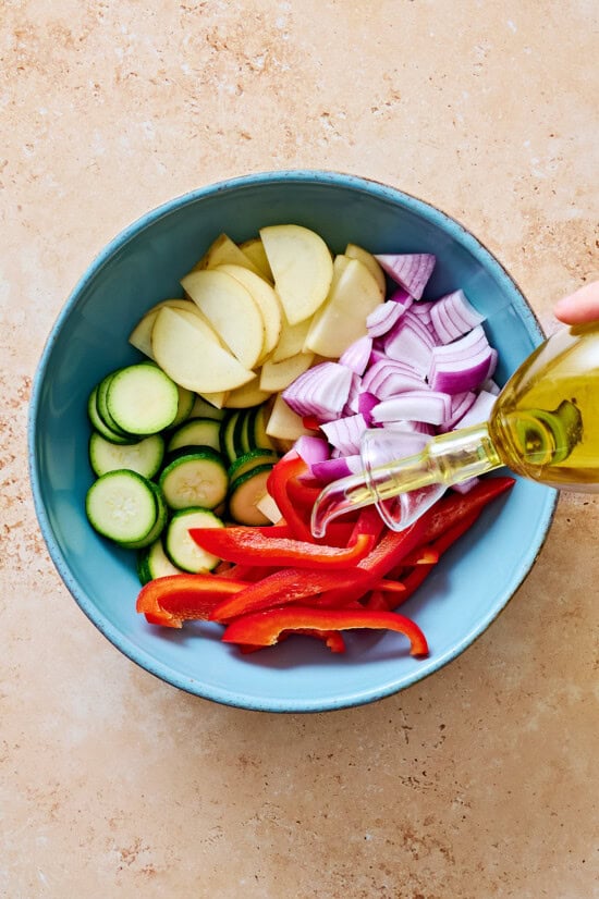 Season the vegetables