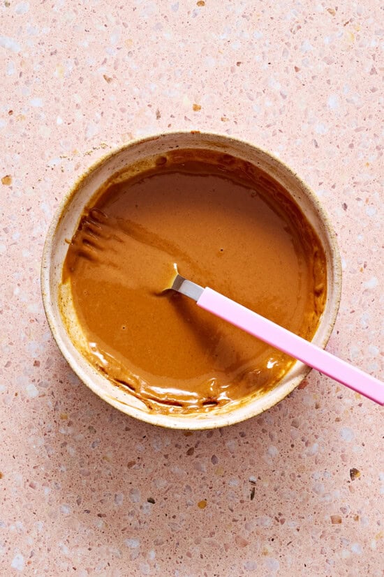 Make the light peanut-lime dressing.