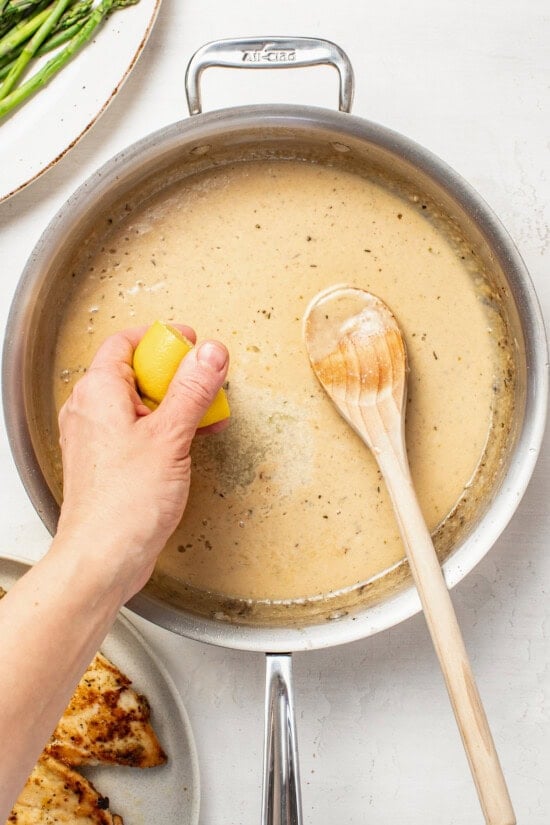 Creamy Lemon Chicken with Asparagus