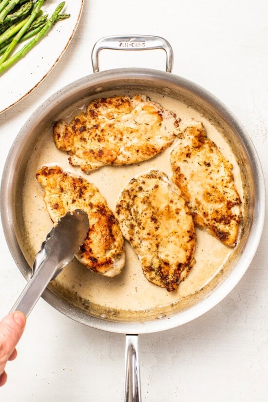 Creamy Lemon Chicken with Asparagus