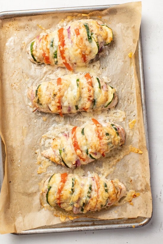 Hasselback Chicken Primavera