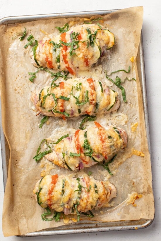 Hasselback Chicken Primavera