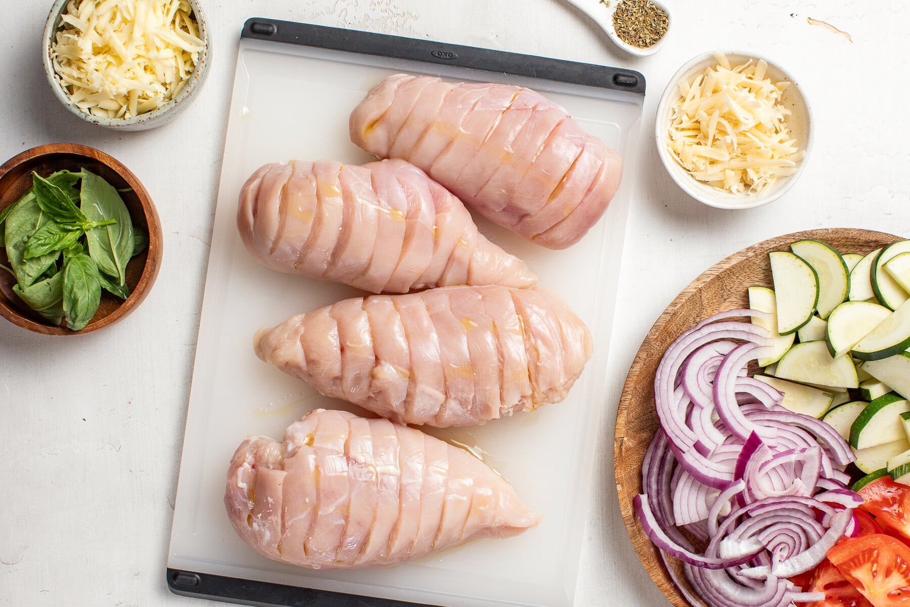 Hasselback Chicken Primavera