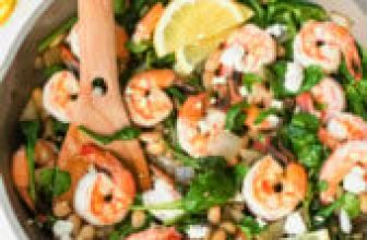 Shrimp and White Beans with Spinach and Feta