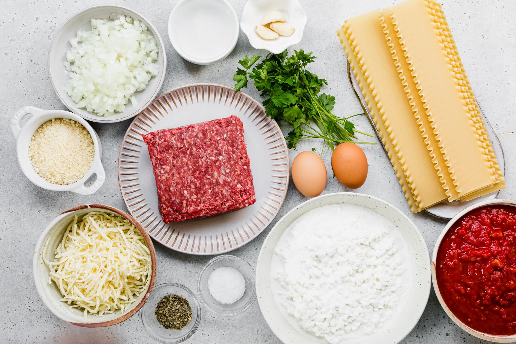 Lasagna ingredients