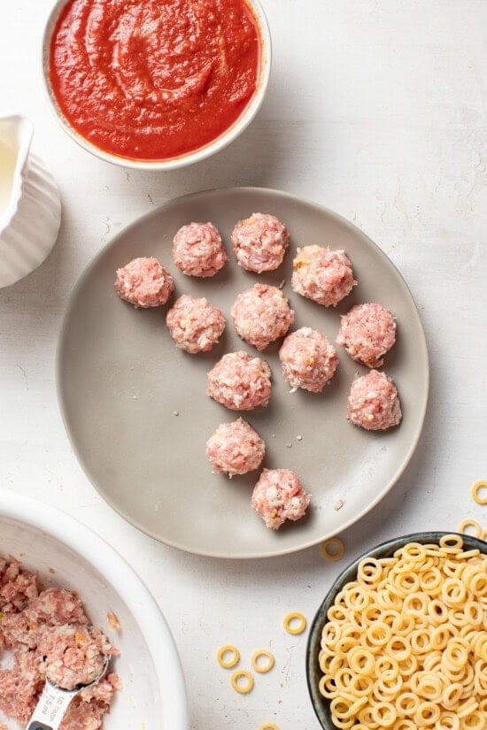 form into tiny turkey meatballs