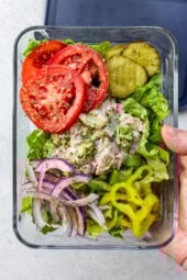 Tuna Sub in a Tub meal prep bowl