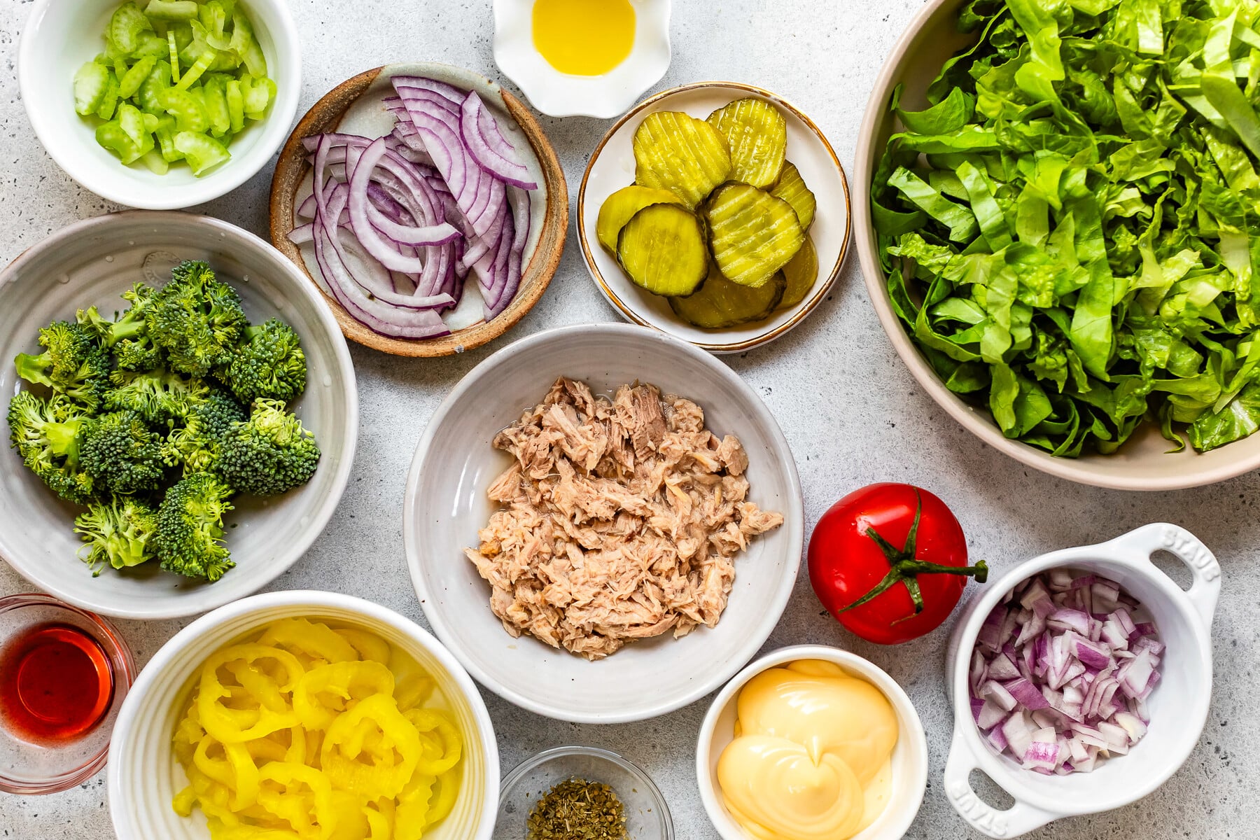 Tuna Salad ingredients