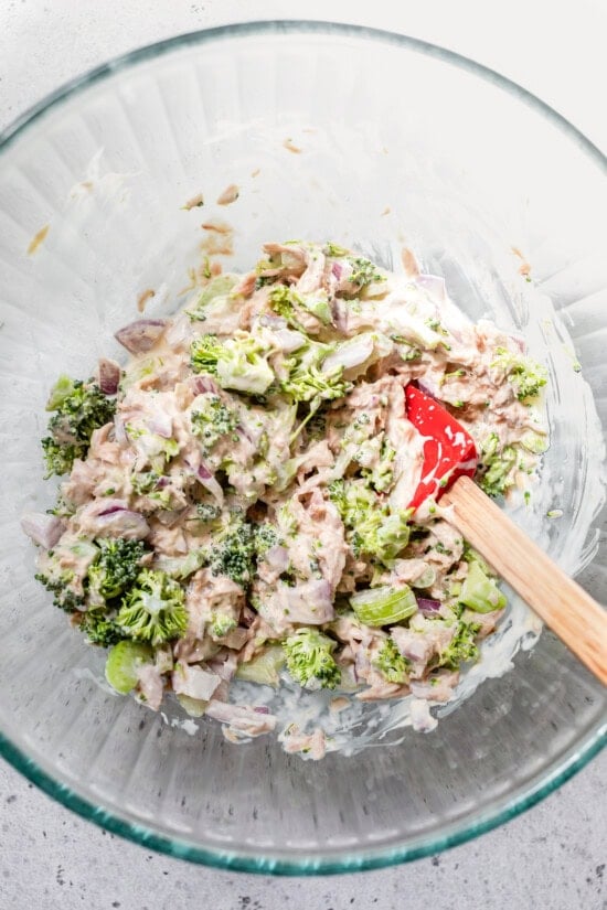 tuna salad in a bowl